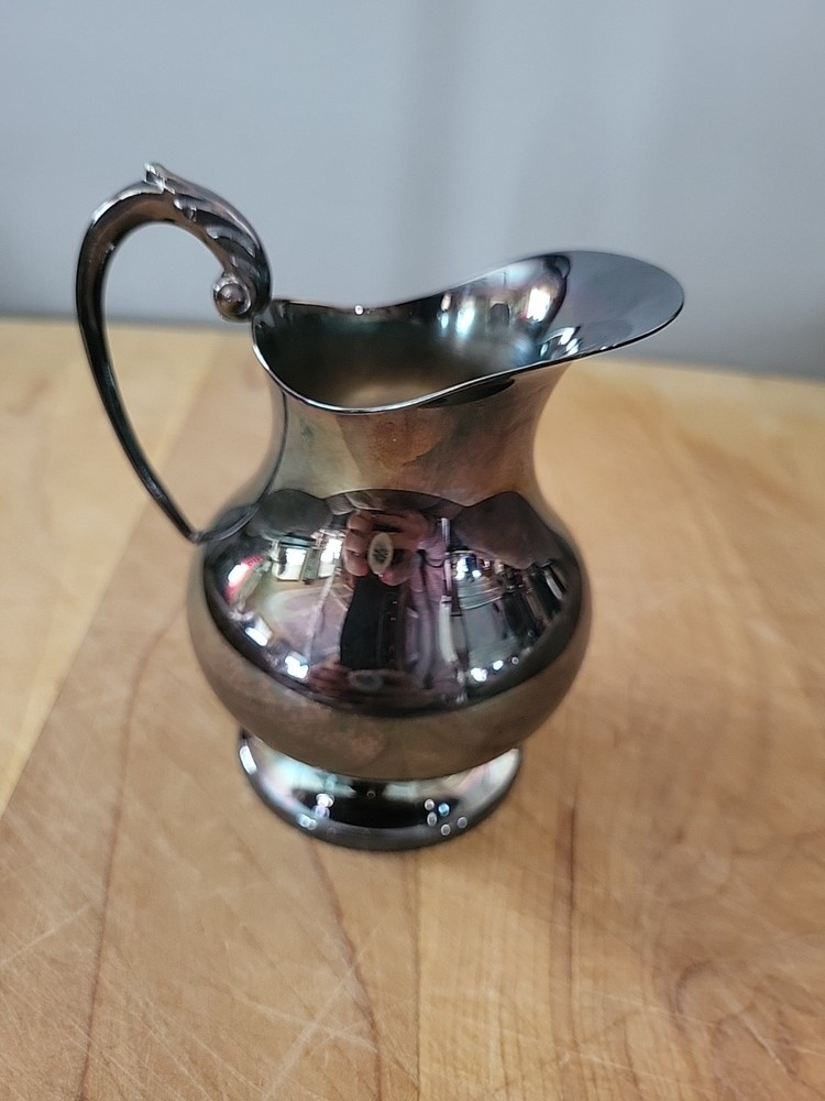 Antique Pitcher Silver Plated - 4" Tall