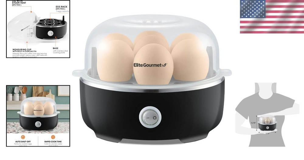 Quick & Easy 7-Egg Electric Cooker with Auto Shut-Off