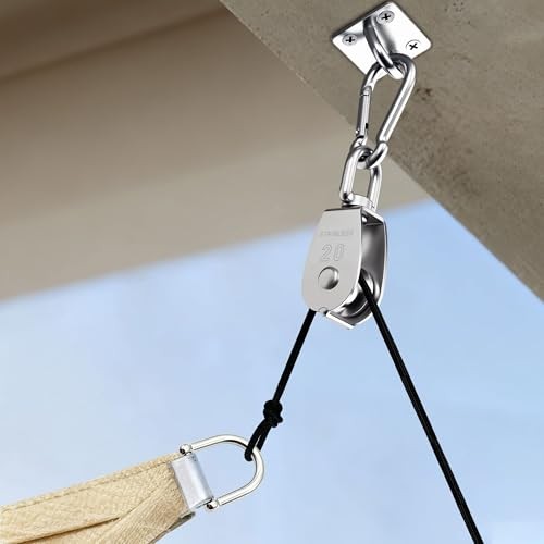 2 Sets Cable Pulley System for Lifting Hanging, Including Heavy Duty M20