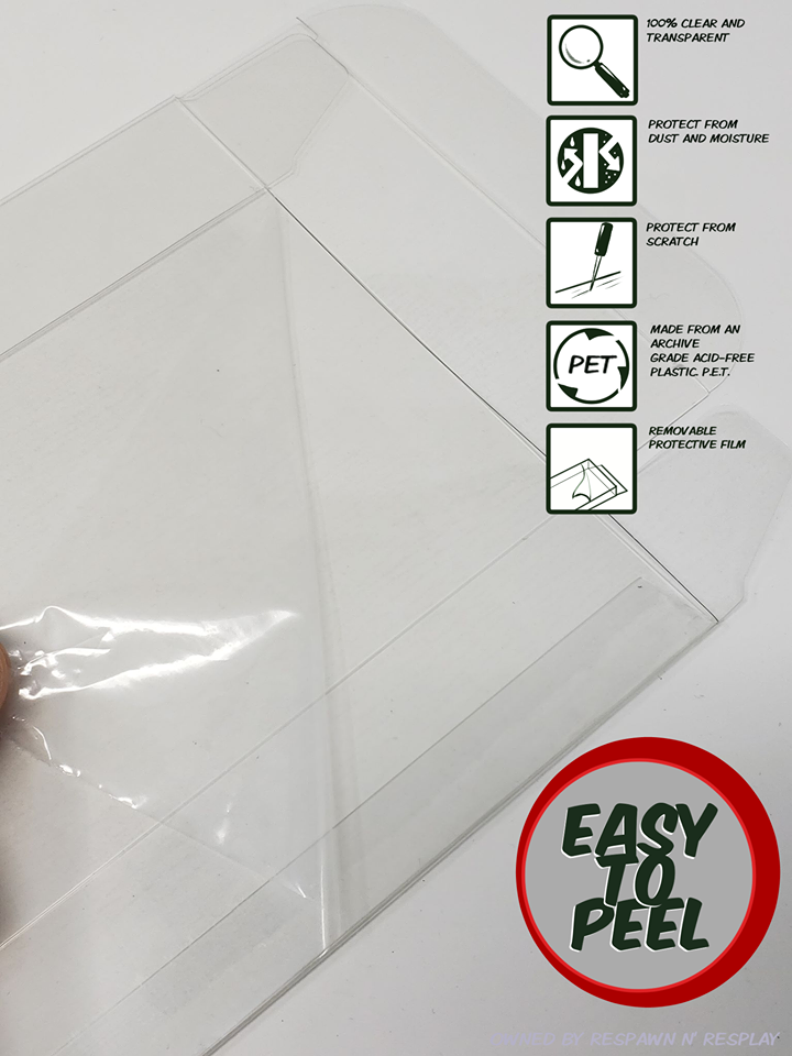 BOX PROTECTOR FOR PS1, TGFX16, SATURN, DREAMCAST GAME CLEAR PLASTIC CASE