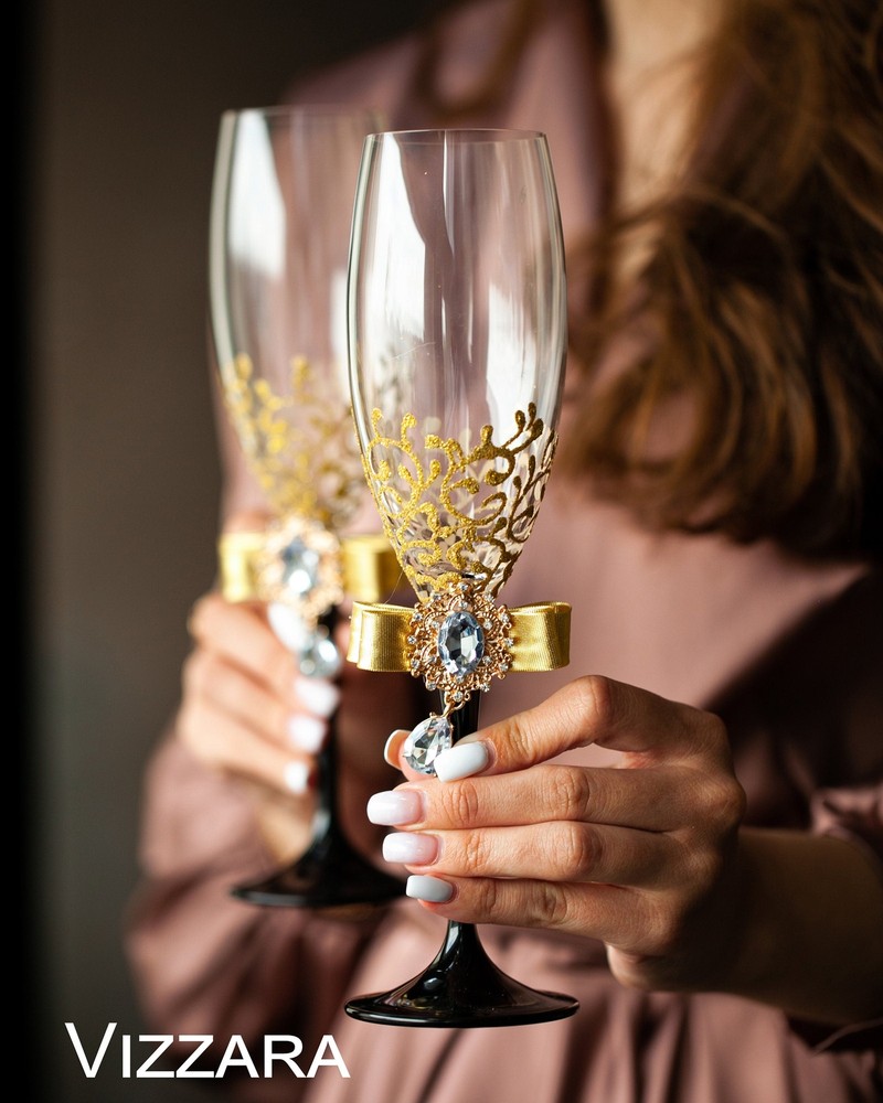 Cake server set Black and gold wedding Personalized Cake cutting set