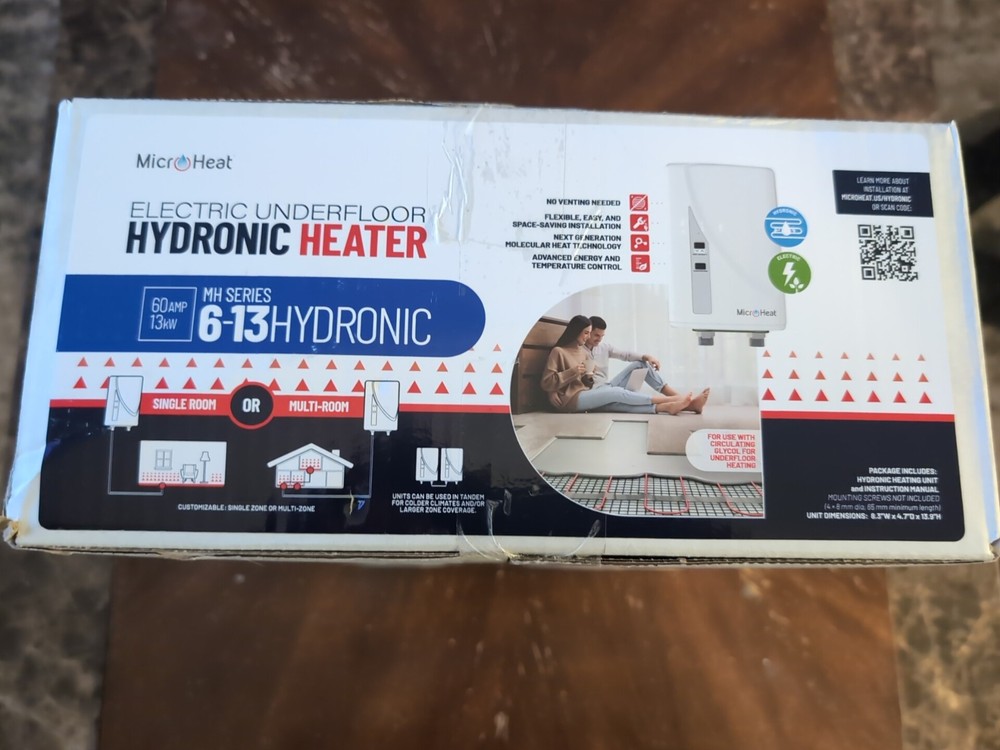 NEW JVIS USA MicroHeat 6-13 Electric Underfloor Hydronic Heater. 240V 1ph 60 HZ