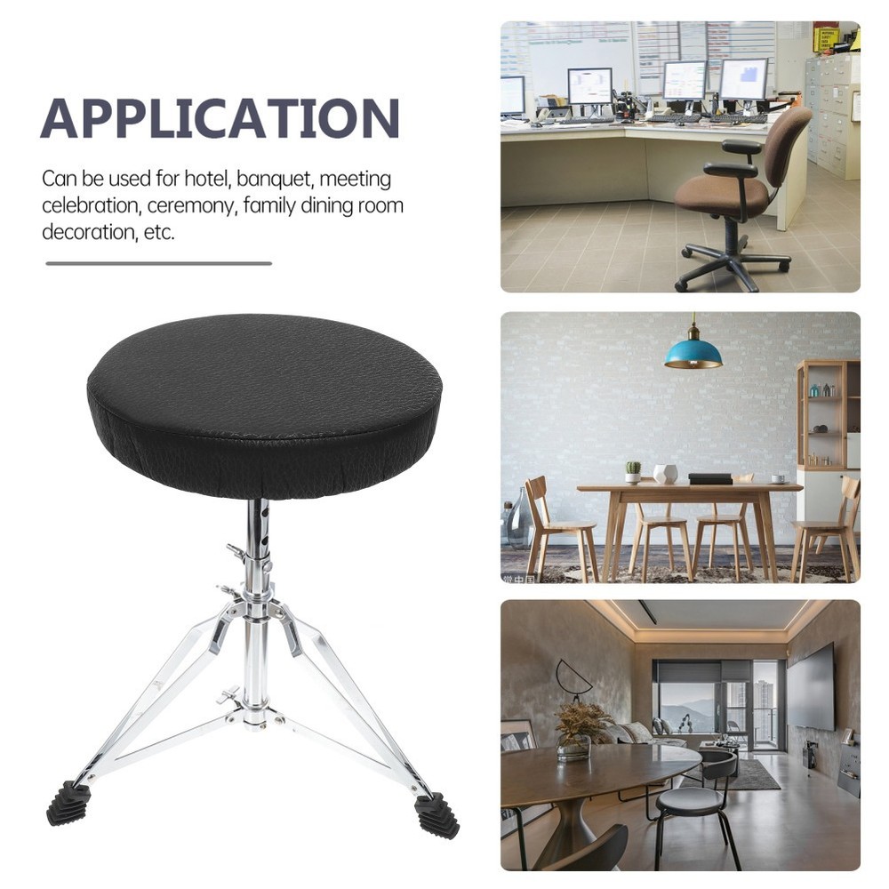 Round Black Stool Cushion Cover Elastic Comfortable Protector