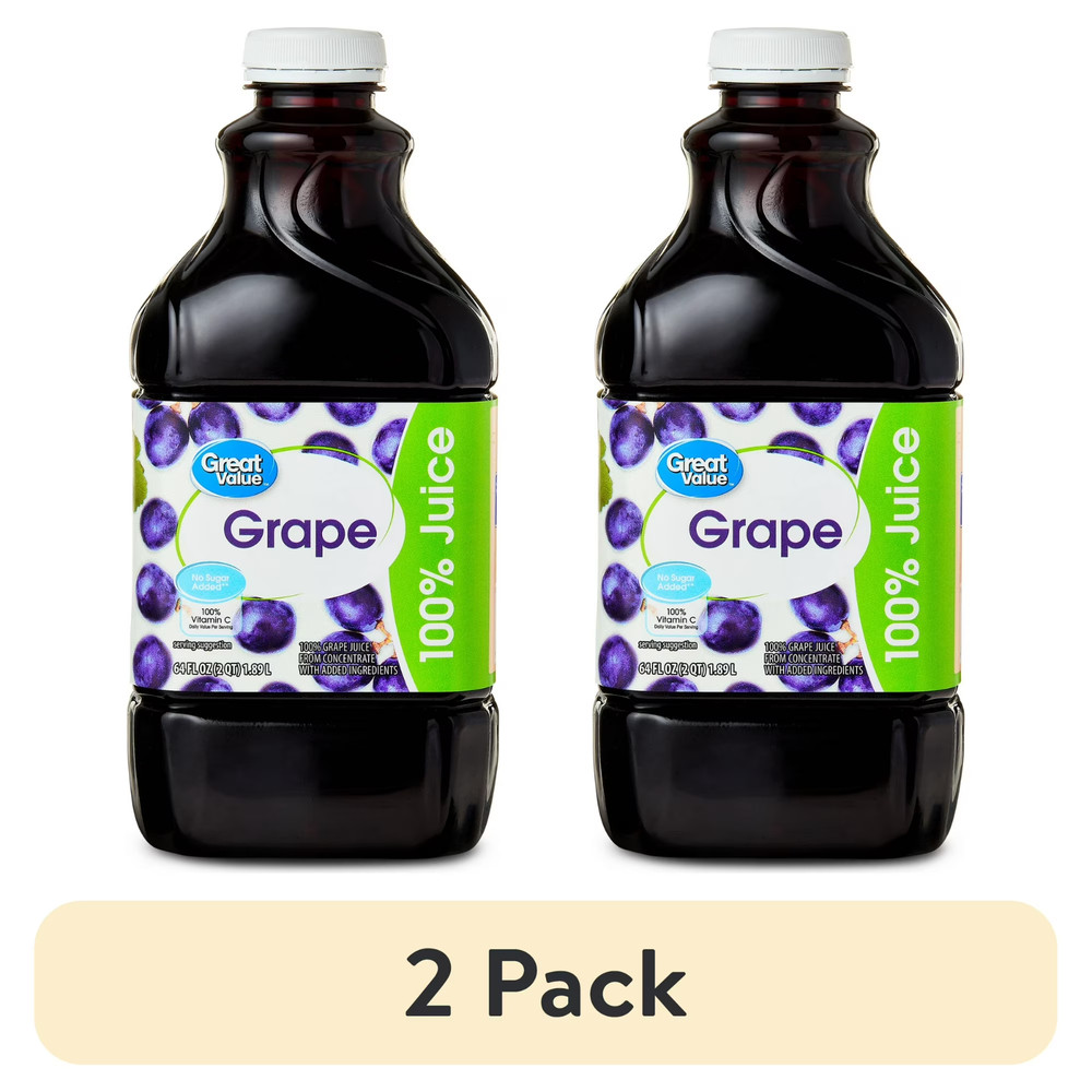 Great Value 100% Concord Grape Juice, 64 fl oz