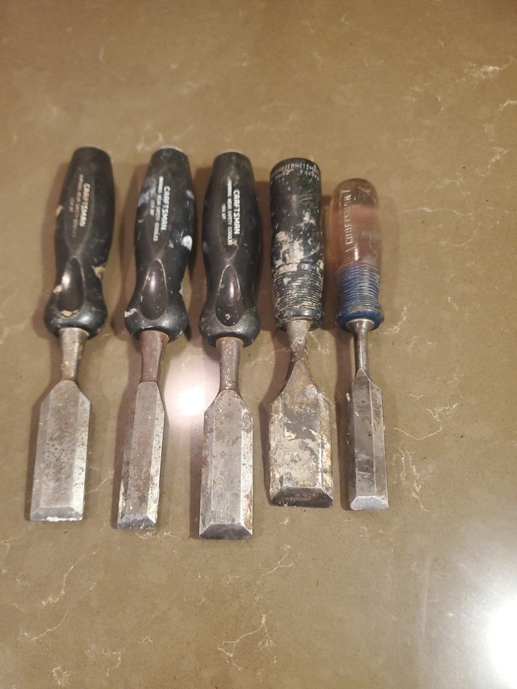 Vintage Craftsman  Wood Chisel Lot