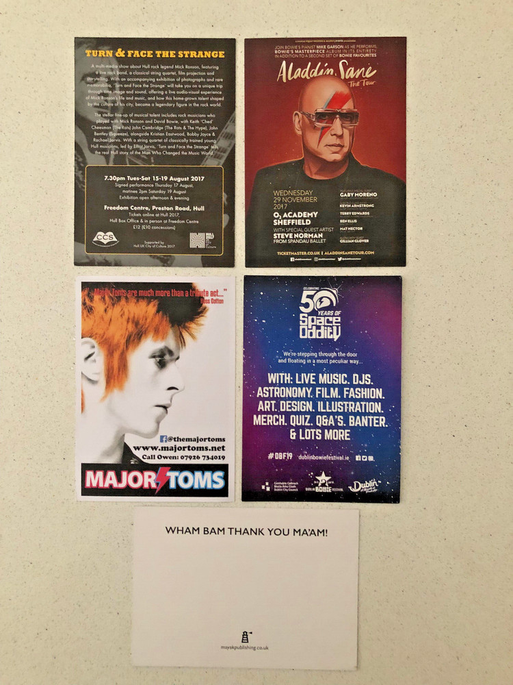 David Bowie x 5 Bowie Related Flyers