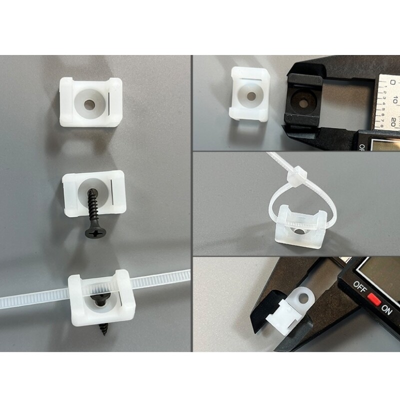 Cable Zip Tie Base Clips, Screw Mount Saddle Cradle Fixing Clips Holders