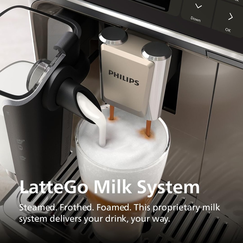 Philips 5500 Series Fully Automatic Espresso Machine - LatteGo Milk System,