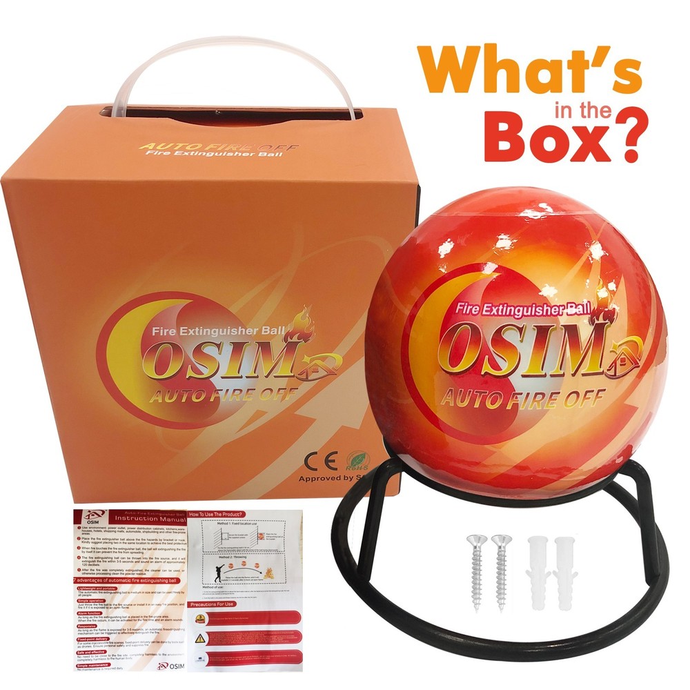 12-Pack Automatic Self-Exciting Fire Extinguisher Ball with Hook and Mount