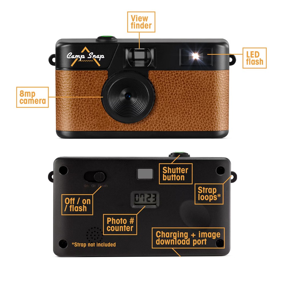 Camp Snap - Screen Free Digital Camera - Brown