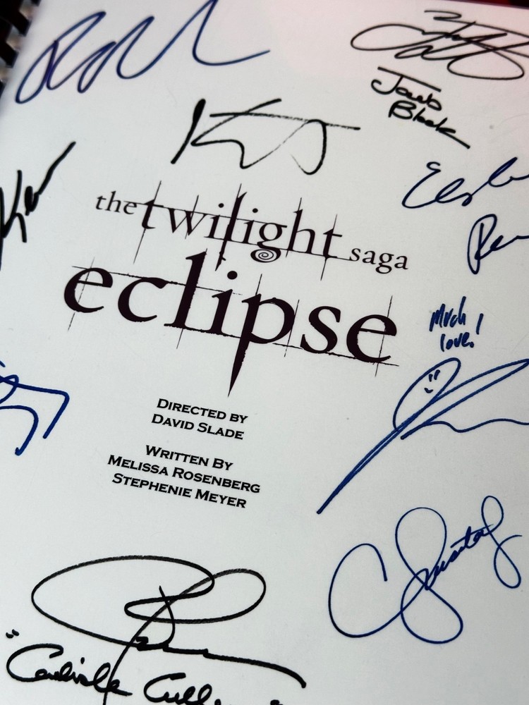Twilight Eclipse, Movie Script, Cast Printed Signatures, Signed, Gift, Film