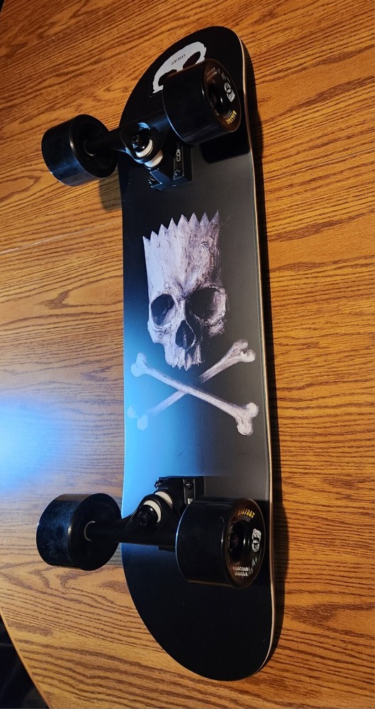 ZERO Skateboards Black Bart "BONES" Simpson 32" Double Kick,+Xtra Wheels n Grip.