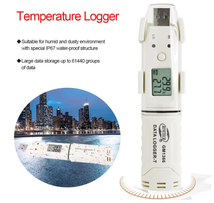 GM1366 Digital USB TemperatureData Logger