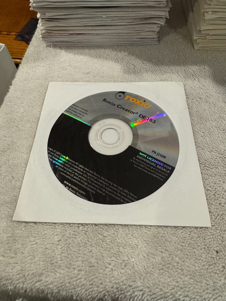 Roxio Creator DE 10.3 Installation Software CD - VERY GOOD CONDITION!!!
