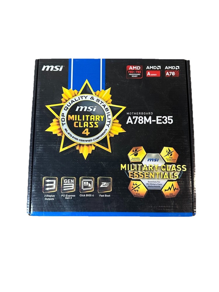 MSI A78M-E35 MS-7721 SOCKET FM2+ 2x DDR3 PCIe PCI