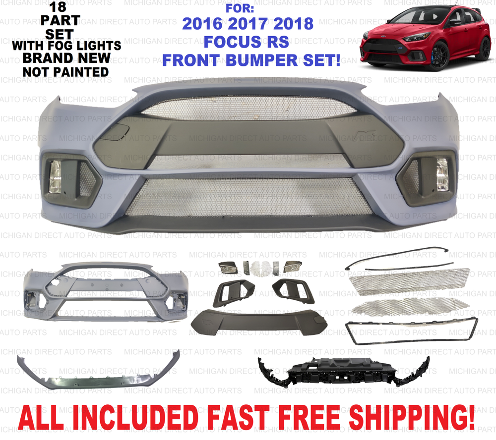 FOR 2016 2017 2018 FORD FOCUS RS FRONT BUMPER SET