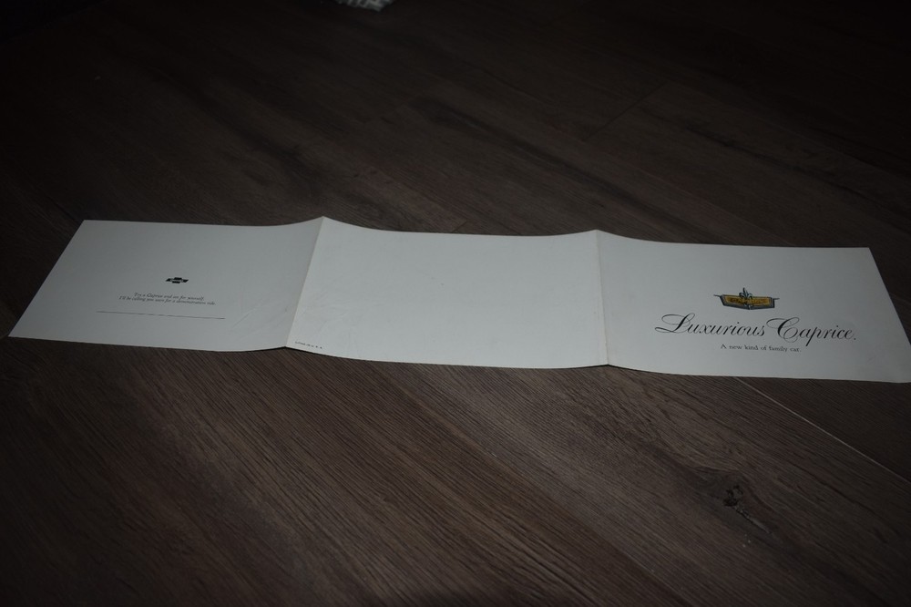 1972 Chevy Caprice foldout sales brochure