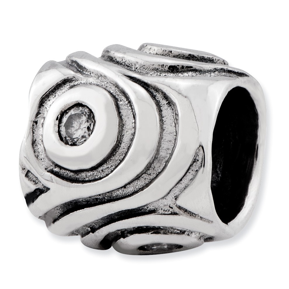 Silver Reflections CZ Bead QRS2370