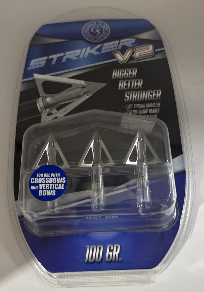 G5 Striker V2 100 Grain Broadhead - 3 Pack Bow Hunting Bows