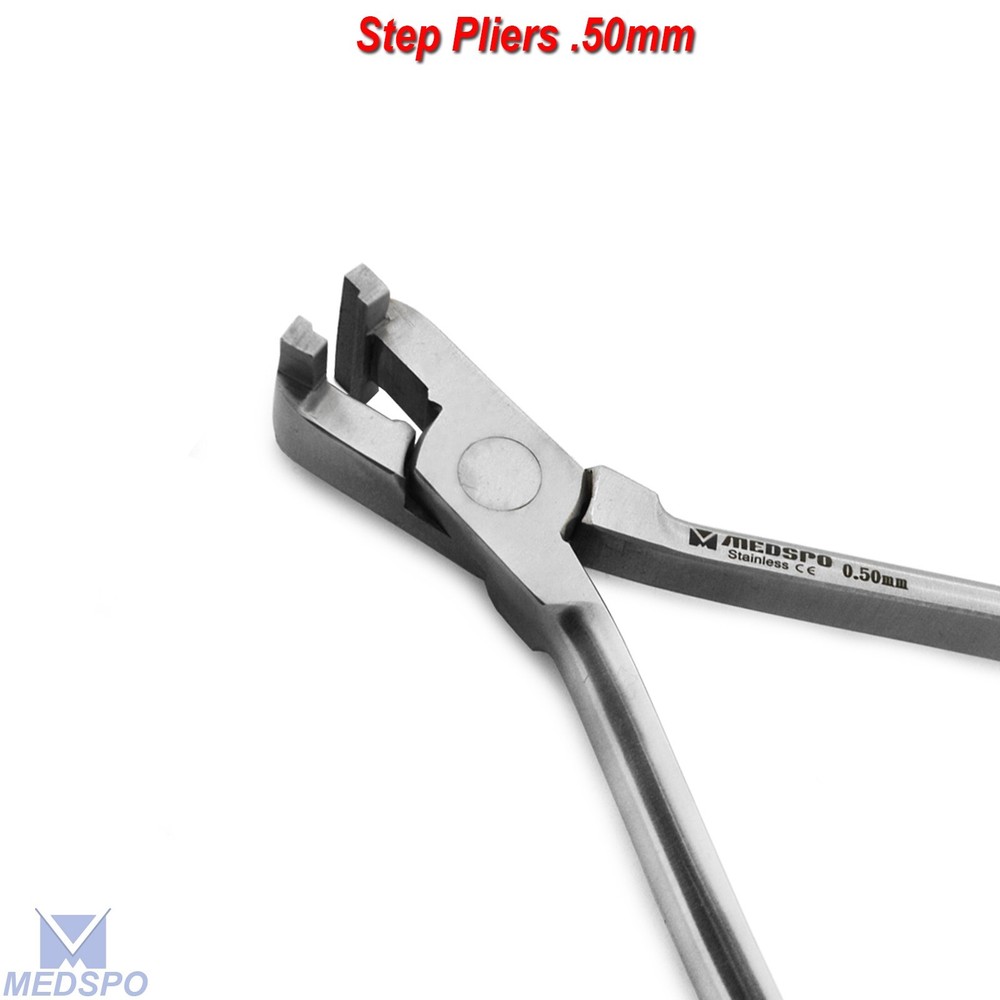 Orthodontics Detailing TC Step Pliers .50mm Wire Making Bends Loop Forming Plier