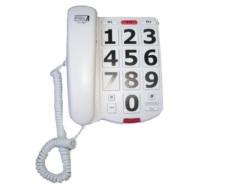 Future Call Big Button Phone 40dB Handset Volume 1507 UPC - Special Needs Pr...