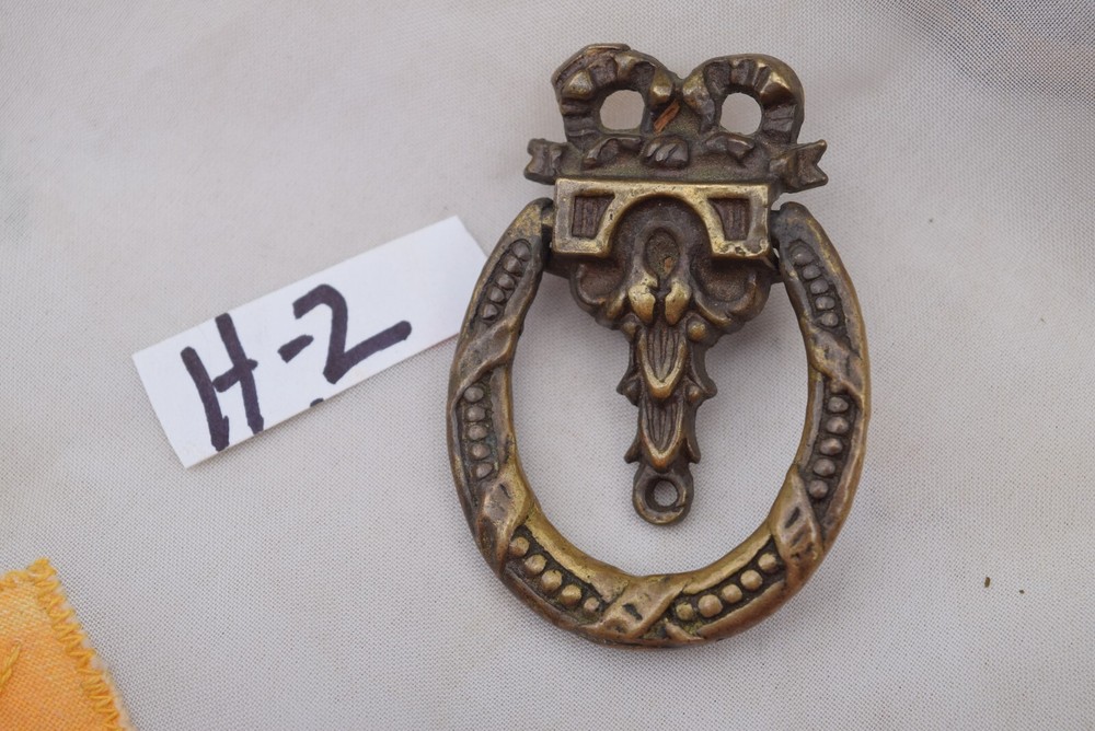 SALVAGED Single Post HARDWARE Vintage & Antique Cabinet/Drawer DROP RING PULL(S)