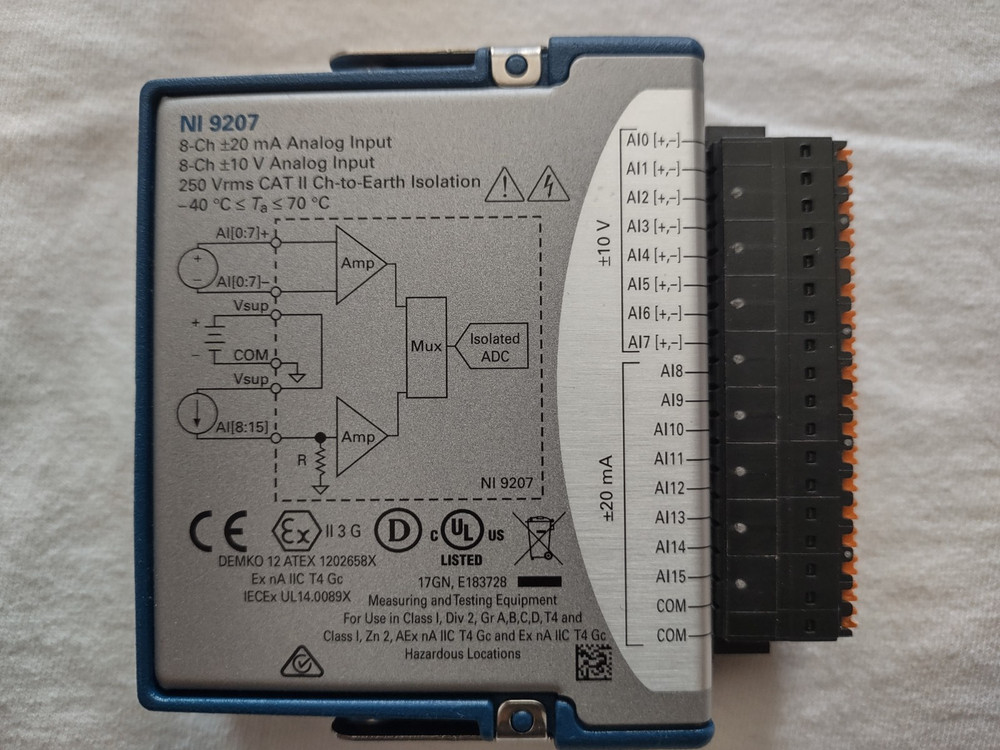 National Instruments NI 9207 cDAQ Analog Input Module CompactDAQ CompactRIO