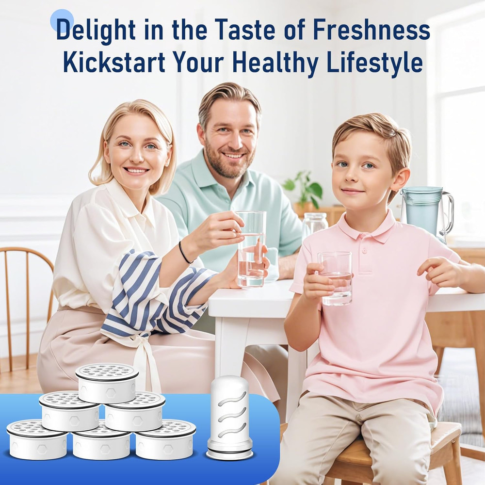 Water Filter Replacement For Lifestraw Home Pitcher Dispenser 6 Carbon + 1