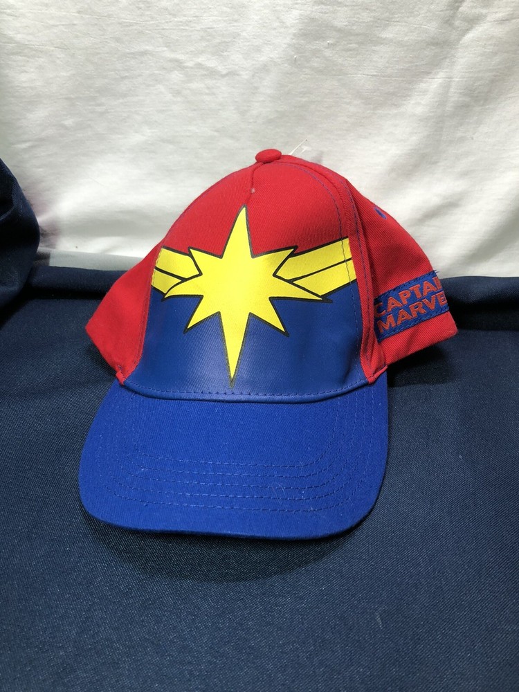 Marvel Comics Red Strapback Captain Marvel Baseball Cap OSFM