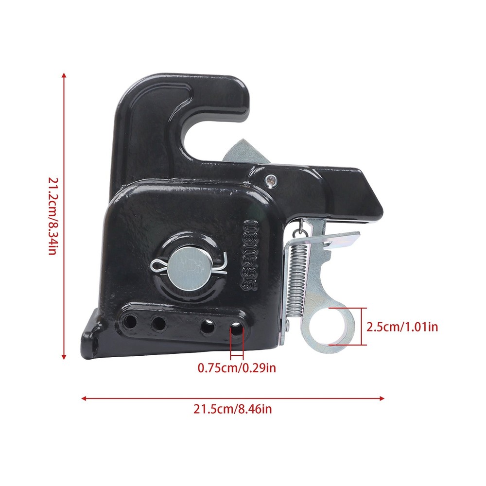 Quick Black Easy Change Hitch w/Stabilizer Bar for Category 1 Tractors/Implement