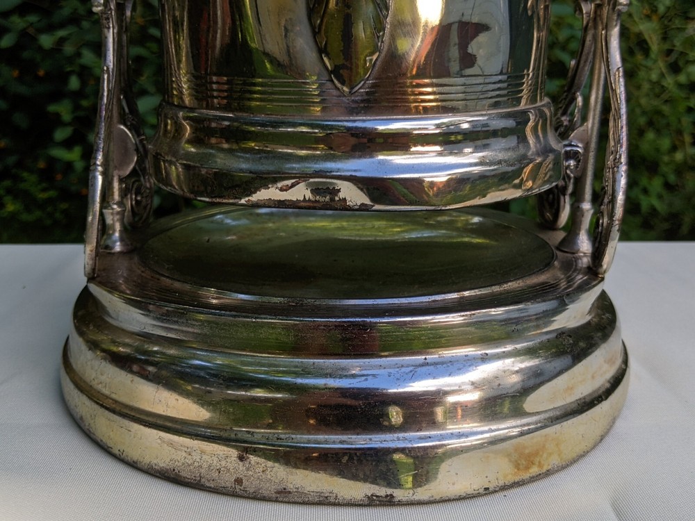 Empire Silverplate Co Repousse Etched Victorian Tilting Water/Coffee/Tea Pitcher