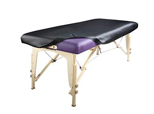 Vinyl Massage Table Protector Cover Fitted () Black