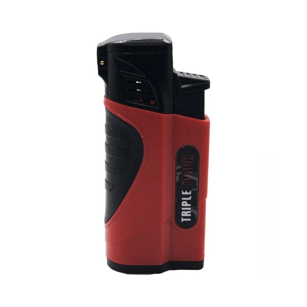 4 PACK Triple Jet Torch Lighter Adjustable Flame W/ Cigar Puncher Multiple Color