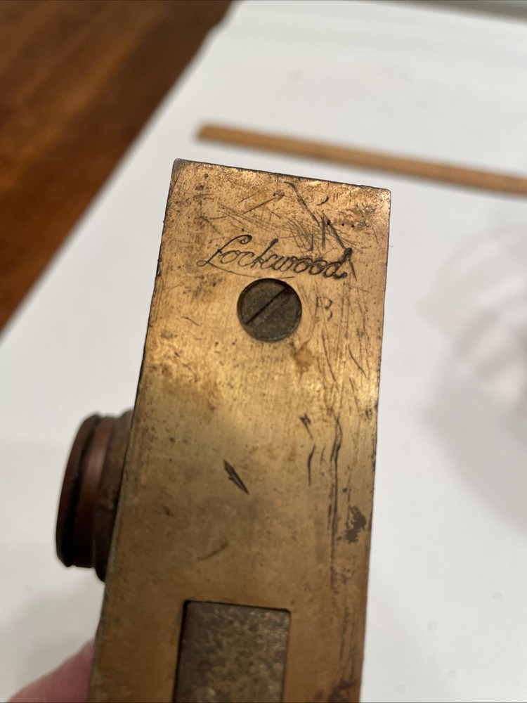 VINTAGE LOCKWOOD BRASS ENTRY DOOR MORTISE LOCK, 4 1/2 Lbs KNOBS