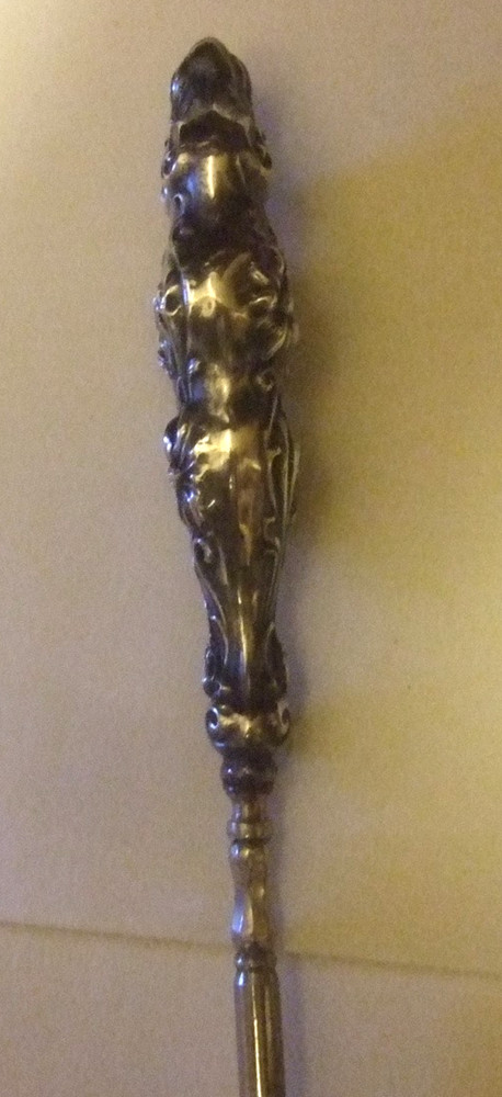 Sterling Button Hook Antique Repousse Sterling Vanity Heirloom