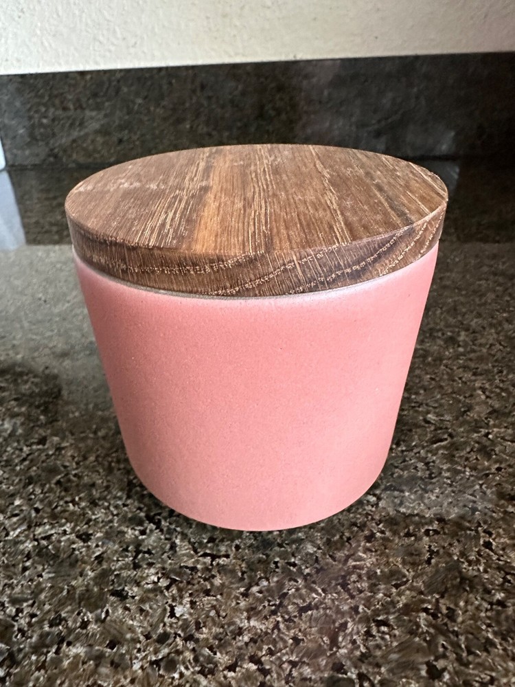 Heath Ceramics Grapefruit Container with Walnut Lid