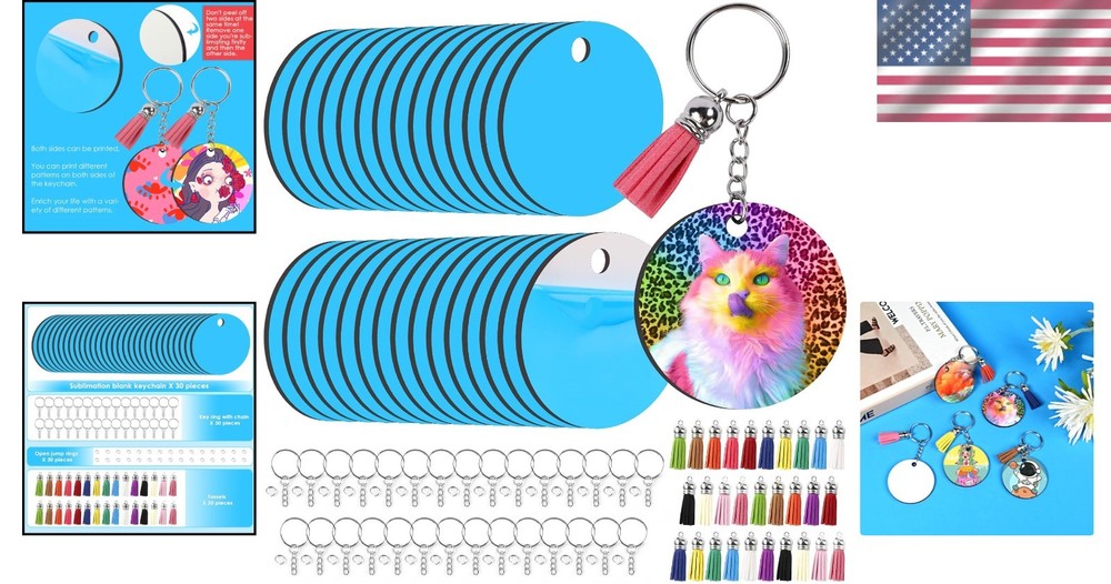 Quality - Sublimation Keychains with Instructions