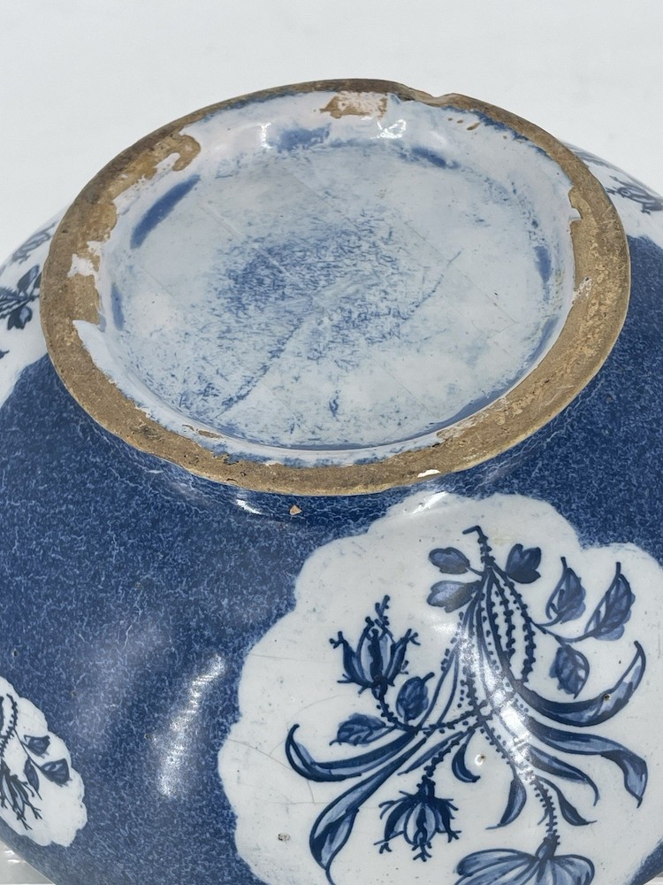 Delft Blue and White Berry Colander Strainer (Restored)