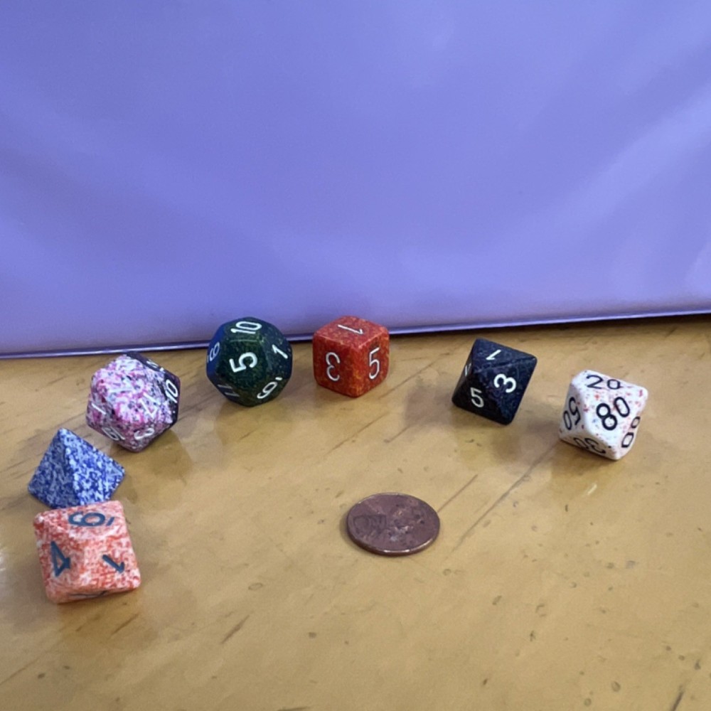 Multicolor Polyhedral Dice Set 7 Pieces Dungeons & Dragons
