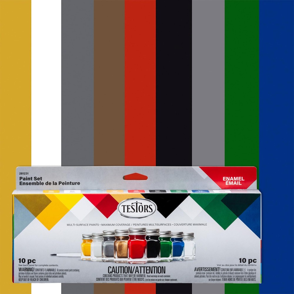 281231 Enamel Paint Set, 10 Piece Set