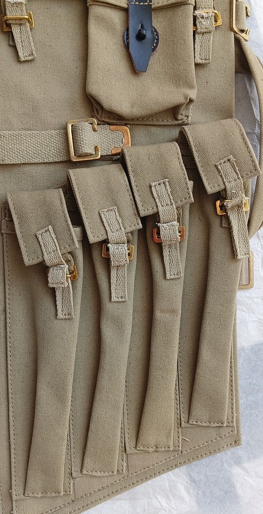 British WW2 Sten Webbing Carry Case Canvas Bag Khaki