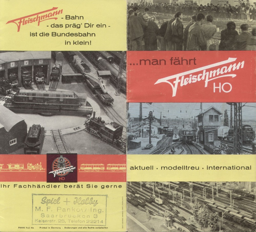 catalogue FLEISCHMANN 1962 HO brochure - FS E428 current - model true D aa