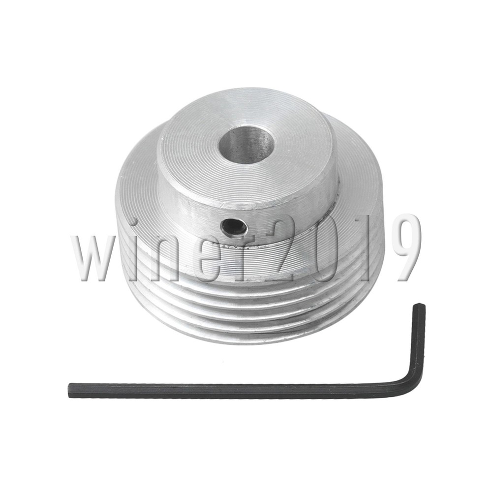 8mm Bore Silver Machine Power Tool Accessories Multi Wedge Belt Pulley Fitting