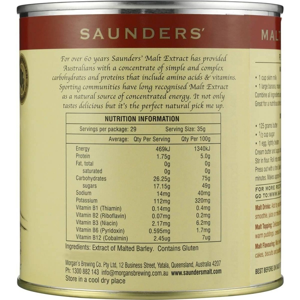 Saunders Malt Extract Tub 1kg