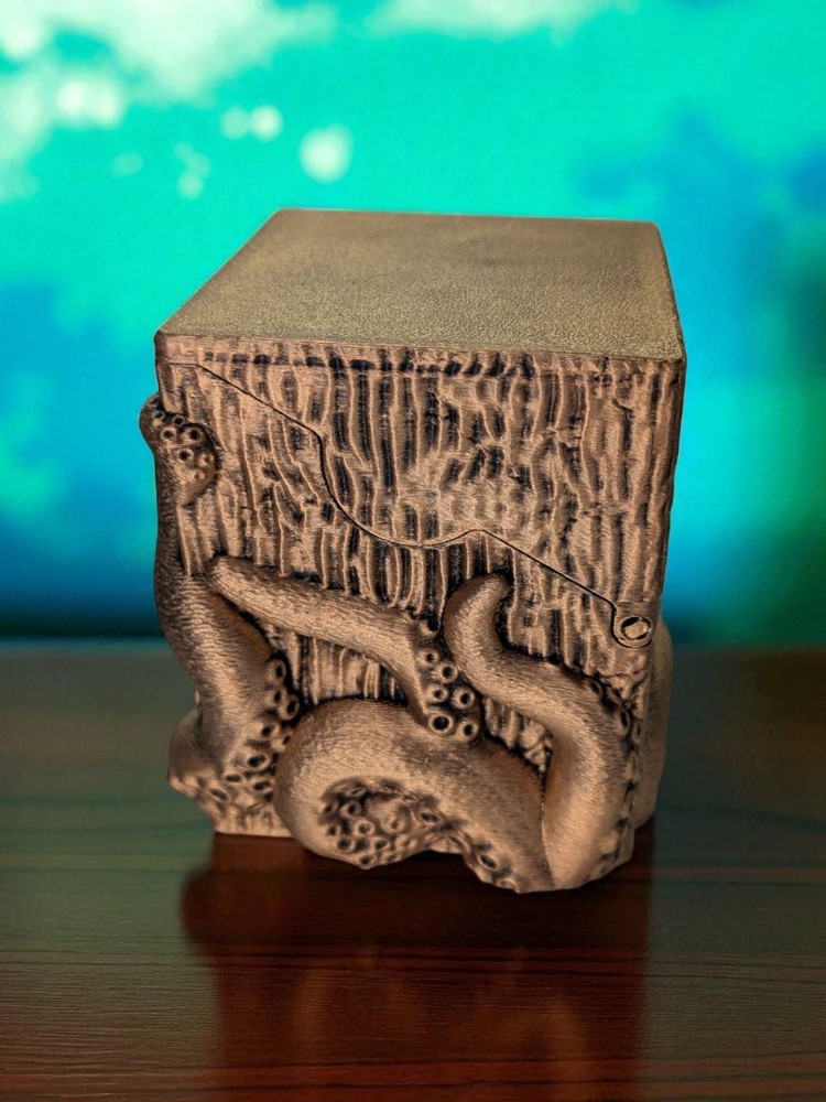 Custom Kraken Card Deck Box - Magic The Gathering Commander, RPG Hand Painted