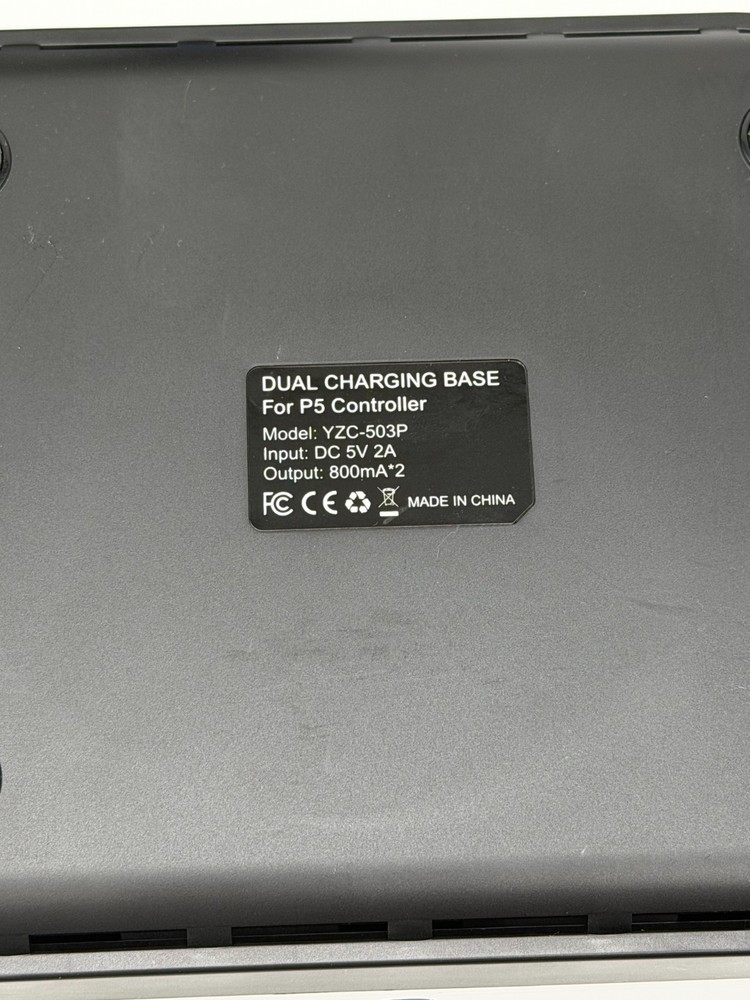 PS5 Dual Controller Charging Dock RGB Base Station USB C Open Box Tested