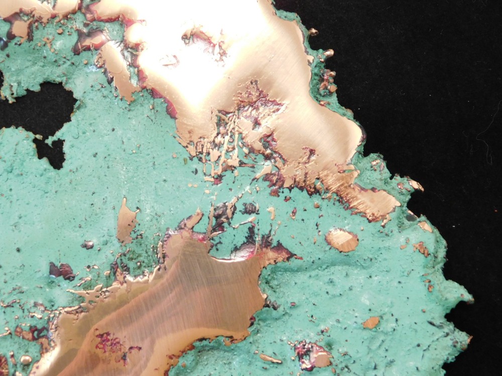 BIG! Bright Solid COPPER SPLASH Art Sculpture 429gr