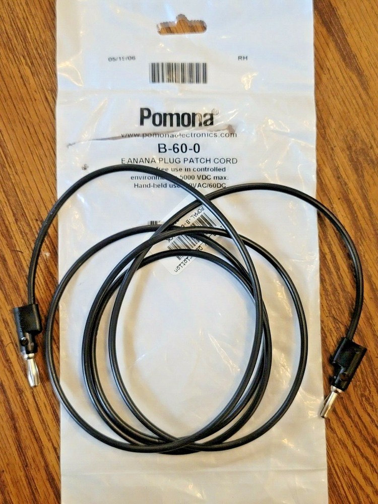 Pomona 60-Inch Stackable Banana Plug Patch Cable, Black
