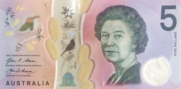 Australia 2016 Polymer $5 Note 62 UNC Uncirculated New