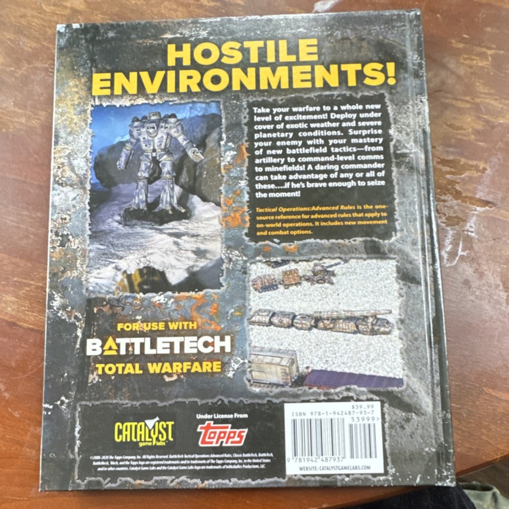 Catalyst Game Labs Battletech Tactical Operations Advanced Rules Hardcover 2021